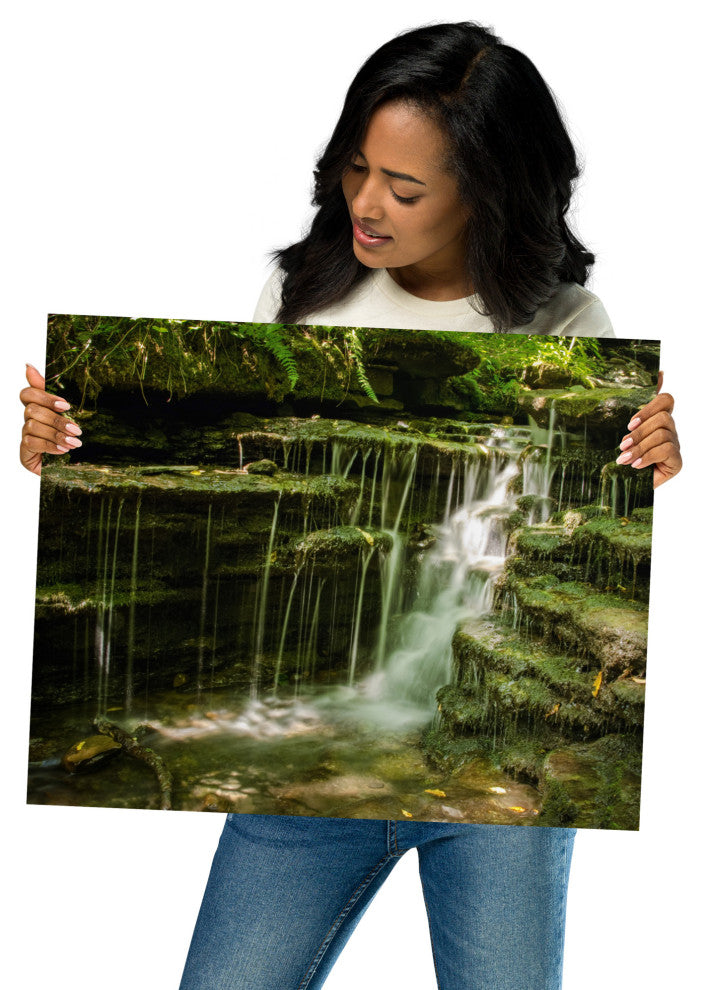 Pixley Falls 1 Landscape Photo, Waterfall Unframed Wall Art Print, 16" X 20"