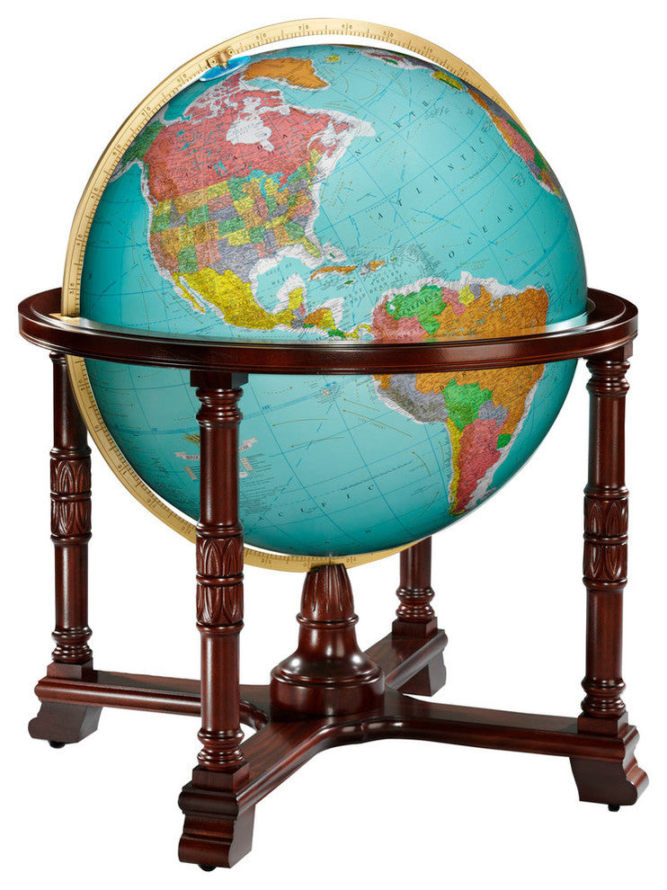 Diplomat, Large Illuminated 32" Globe with Floor Stand