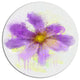 Purple Flower With Petals, Flowers Disc Metal Artwork, 36"