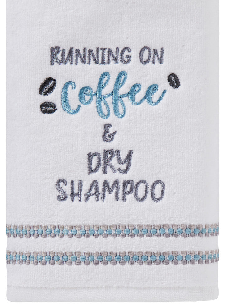SKL Home 2-Piece Running On Coffee Hand Towel