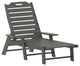 Monterey All-Weather Adjustable Adirondack Lounge Chair w/ Cup Holder, Gray