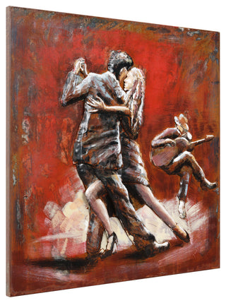"Piano & Dance" Mixed Media Iron Hand Painted Dimensional Wall Art