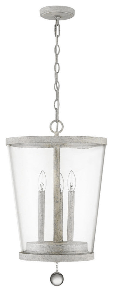 Callie 3-Light Country White Foyer Pendant