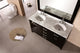 London 61" Double Sink Vanity Set, Espresso