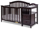 AFG Baby Furniture Kali 4-in-1 Convertible Crib w/ Toddler Guardrail Espresso