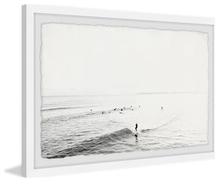 "Surfing Small Waves" Framed Painting Print, 18x12