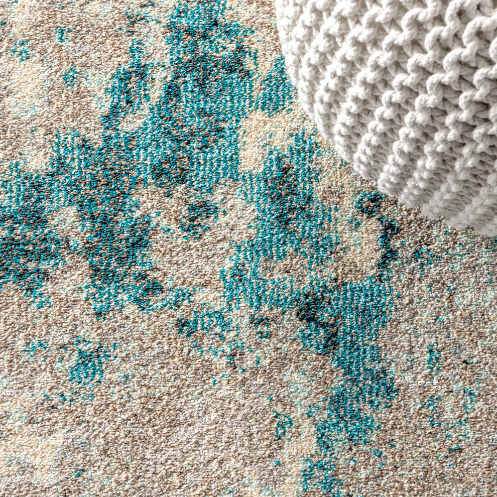 Contemporary POP Modern Abstract Vintage Area Rug, 3 X 5