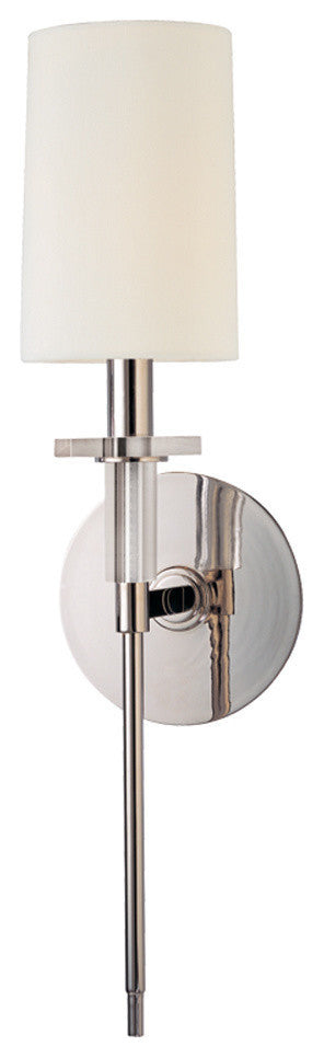 Hudson Valley Amherst 1 Light Wall Sconce, Polished Nickel
