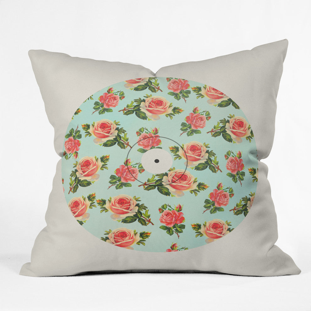 Allyson Johnson Floral Vinyl Outdoor Throw Pillow