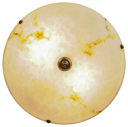 Meyda Lighting 149071 20"W Corinth White Marble Inverted Pendant