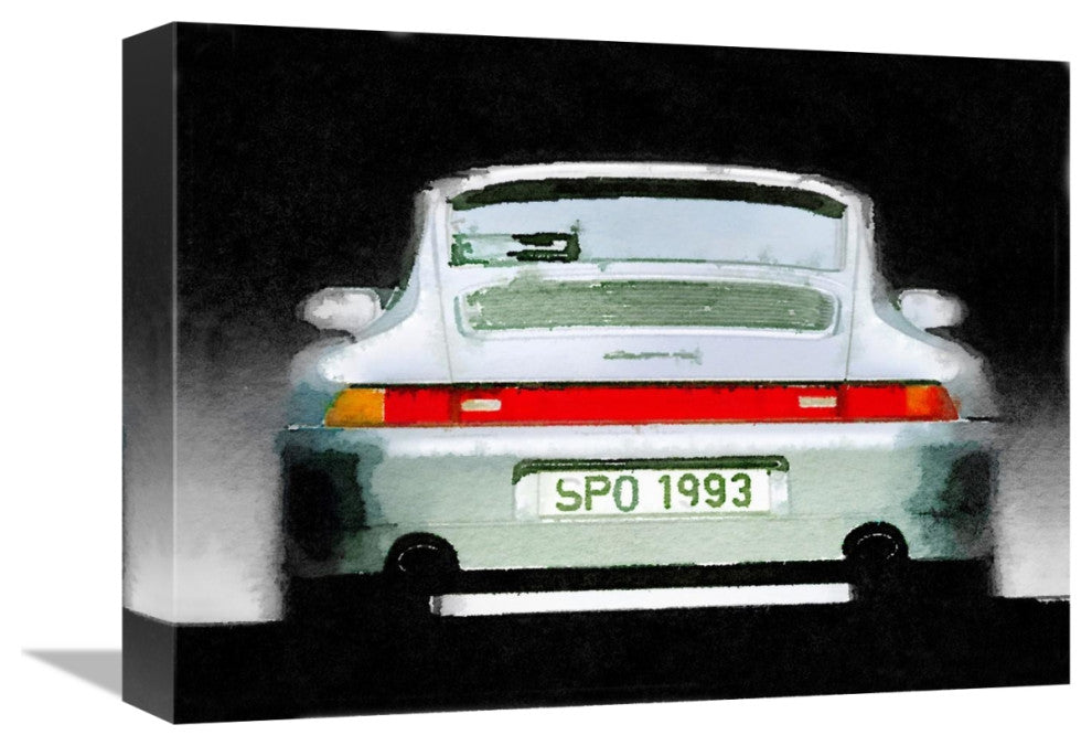 "1993 Porsche 911 Rear Watercolor" Fine Art Print
