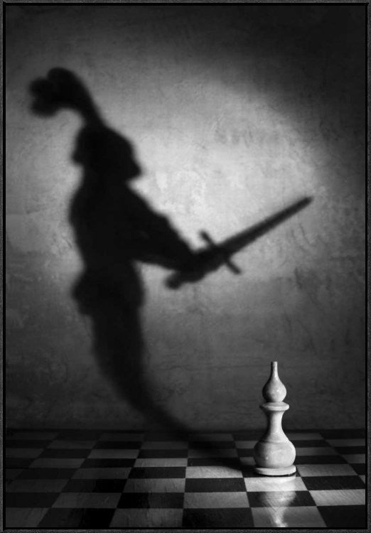 "The Heart Of A Knight" Framed Canvas Giclee by Victoria Ivanova, 26x37"