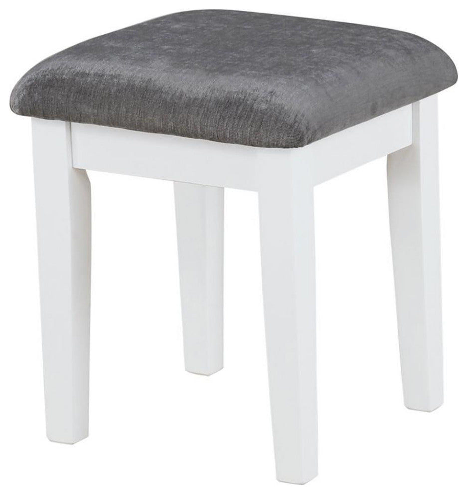 Coaster Elijah Wood Vanity Set with LED Lights White and Dark Gray