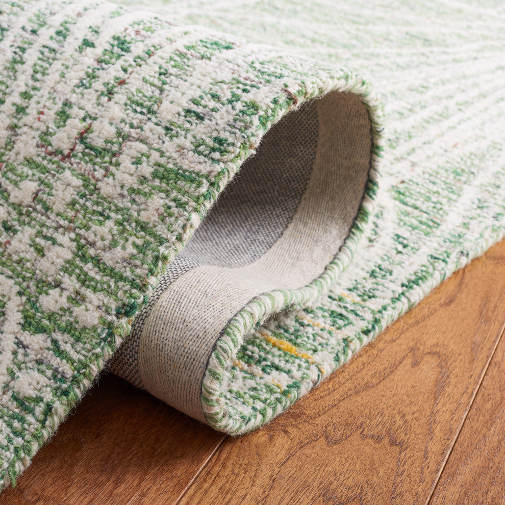 Safavieh Metro Collection MET875Y Rug, Green/Ivory, 8' x 10'