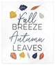 Fall Breeze Autumn Leaves 50x60 Sherpa Fleece Blanket