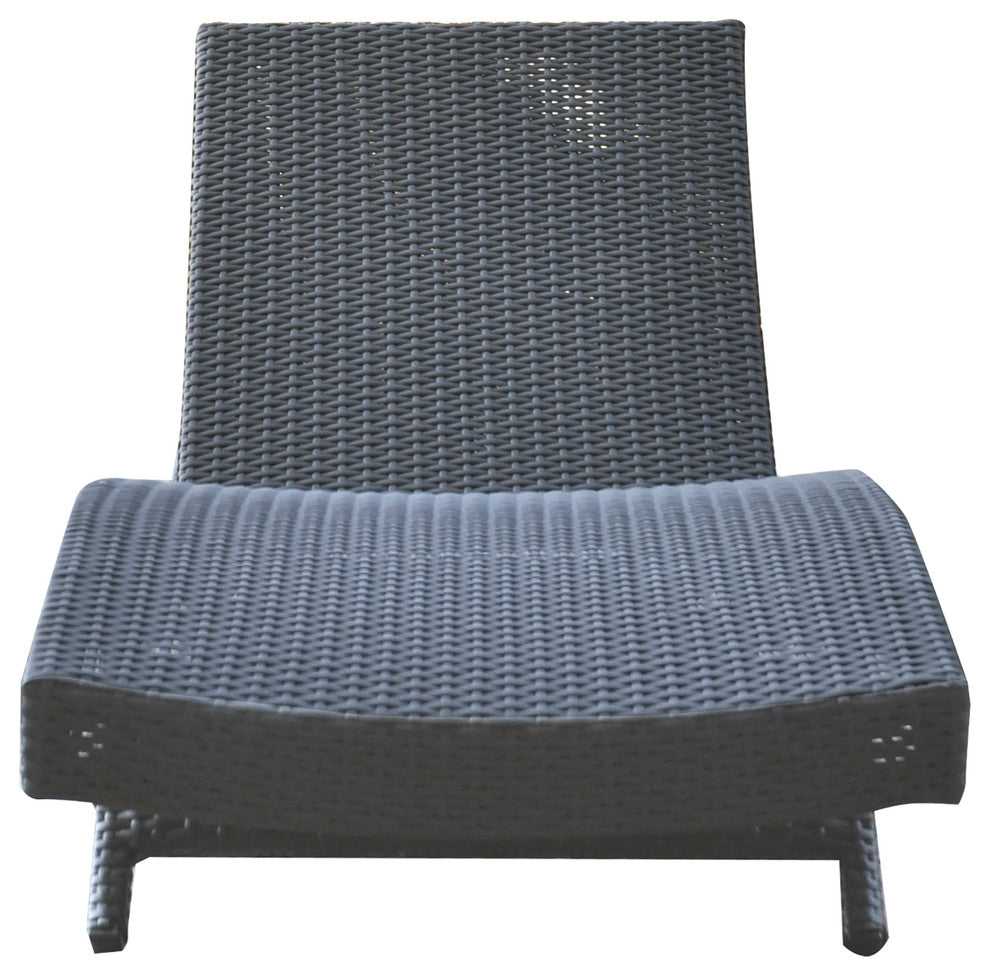 Cabana Outdoor Adjustable Wicker Chaise Lounge Chair