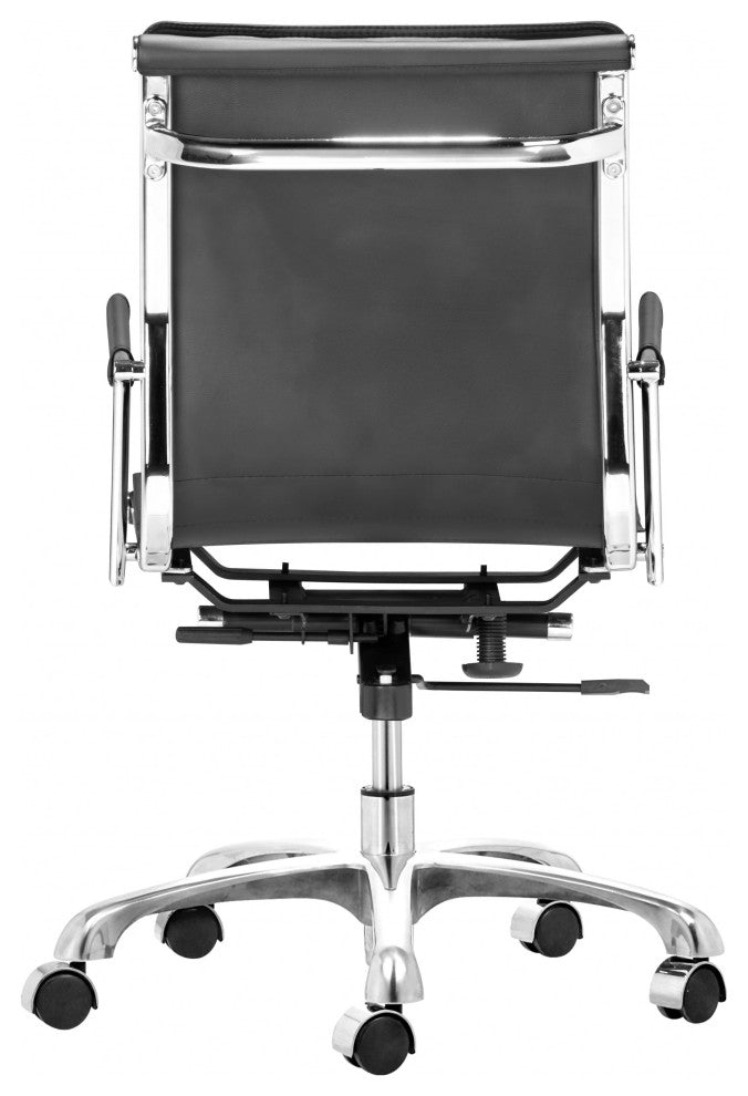 Black Faux Leather Executive Rolling Office Chair