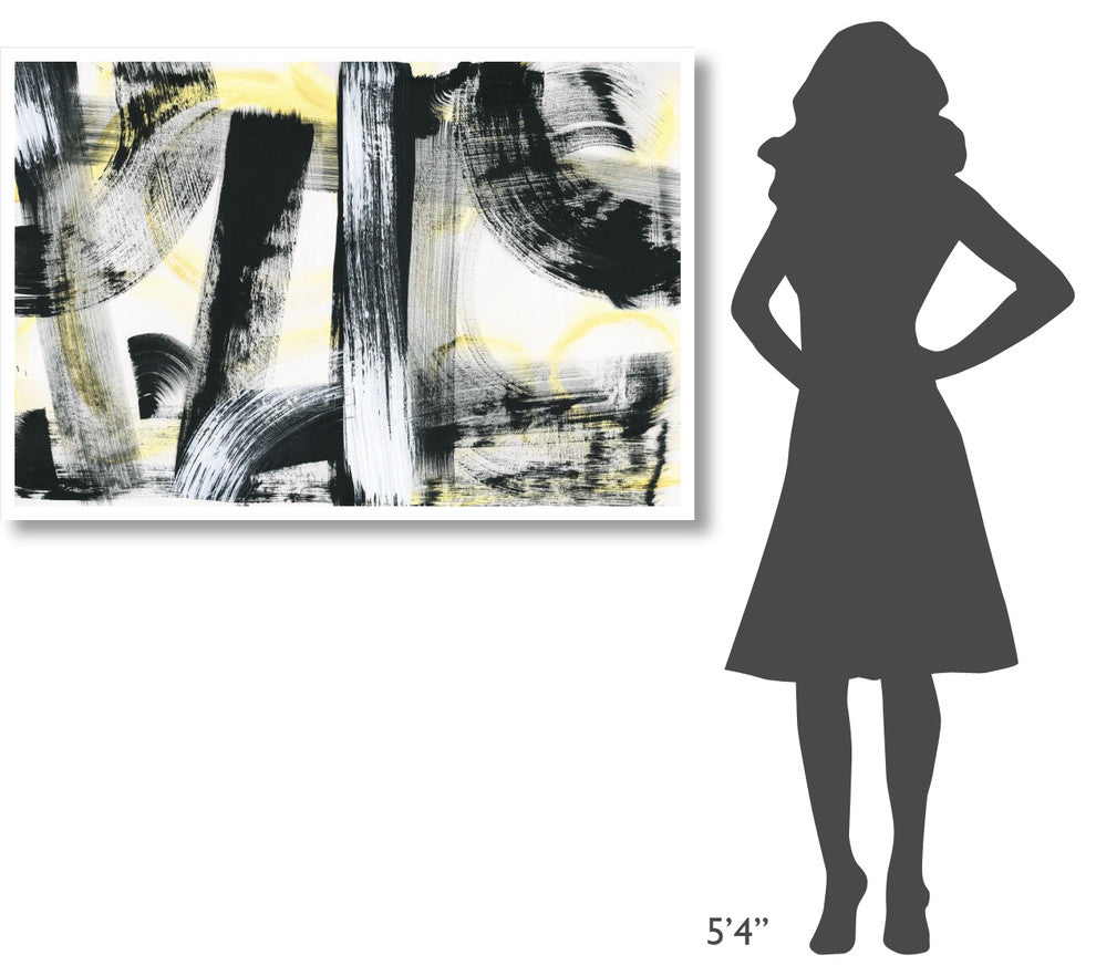 "LPs in 33 Light Yellow" Digital Paper Print by Sue Schlabach, 50"x34"