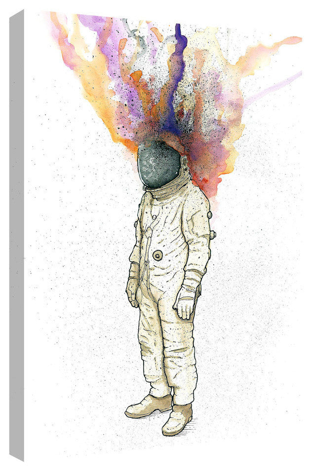 Epic Graffiti "Astronaut Fire" Giclee Canvas Wall Art, 18"x26"