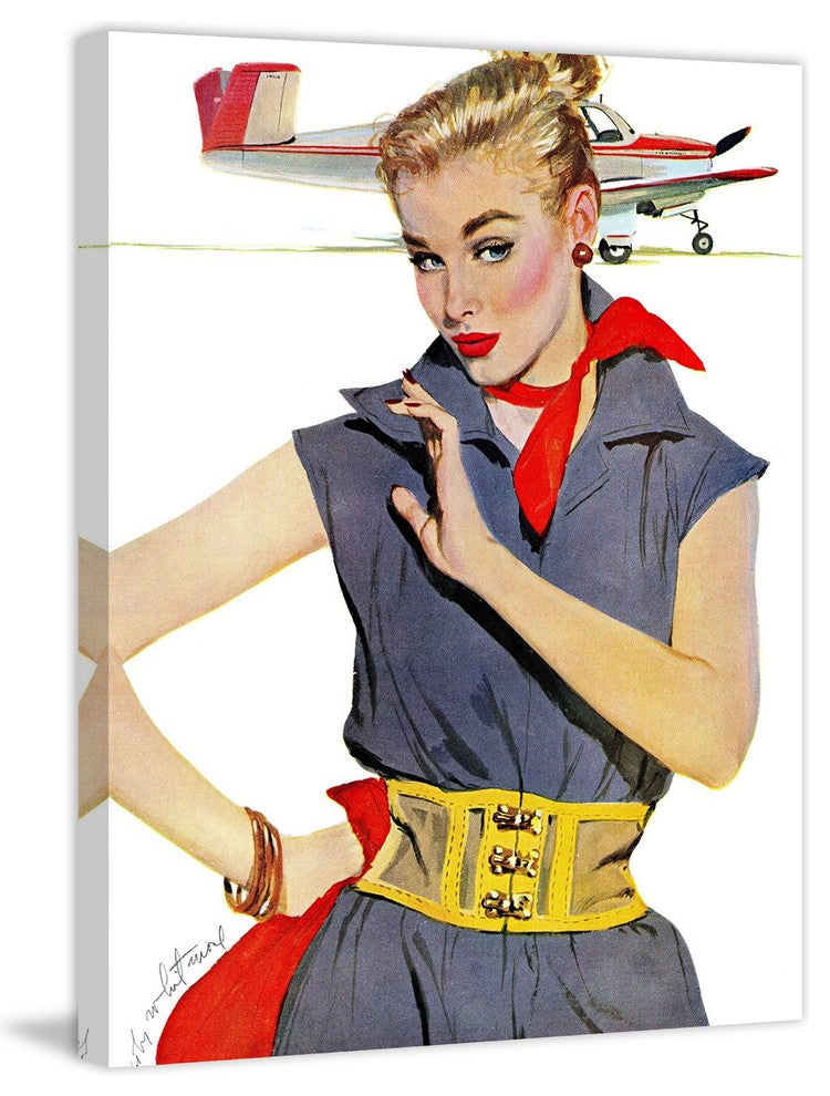 "The Girl Who Stole Airplanes" Print on Canvas by Coby Whitmore