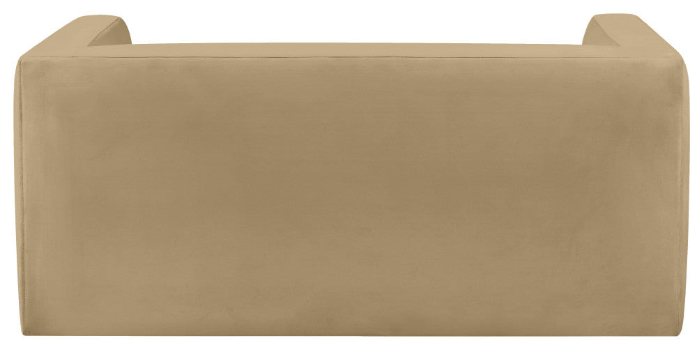 Henson Velvet Upholstered Loveseat, Camel