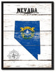Nevada State Flag Canvas, 28"x37"