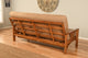 Caleb Frame Futon With Barbados Finish, Suede Blue