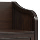 Connaught Solid Wood Small Entryway Storage Bench, Chestnut Brown