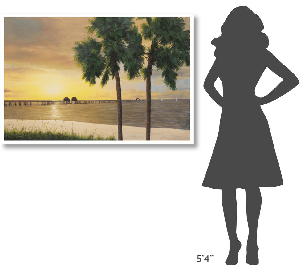 "Naples Sunset" Digital Paper Print by Diane Romanello, 50"x34"