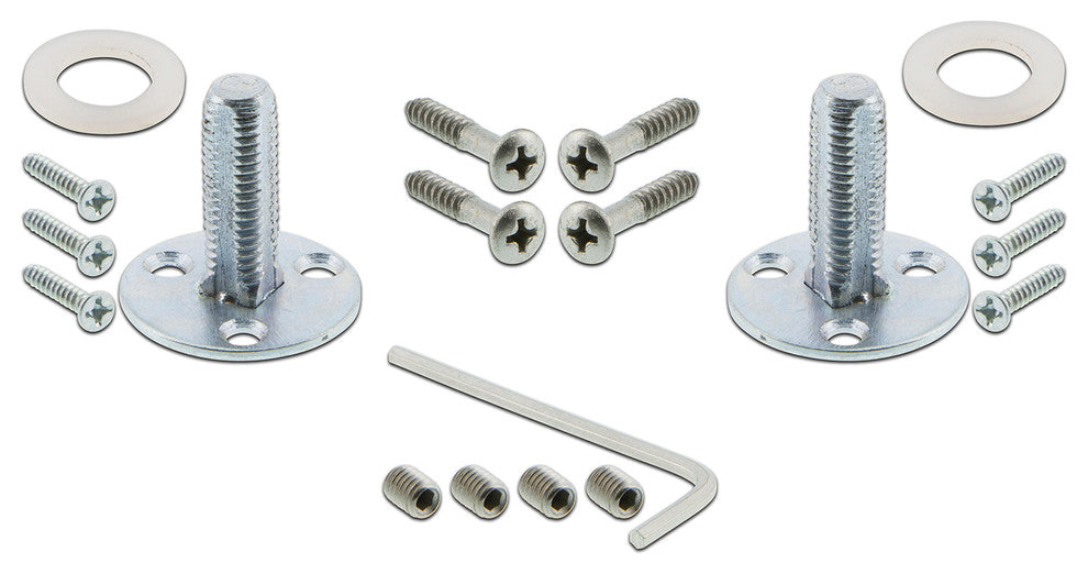 Double Craftsman Plate With Black Porcelain Knob, Satin Nickel