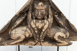 18th Century Carved Pediment on Stand