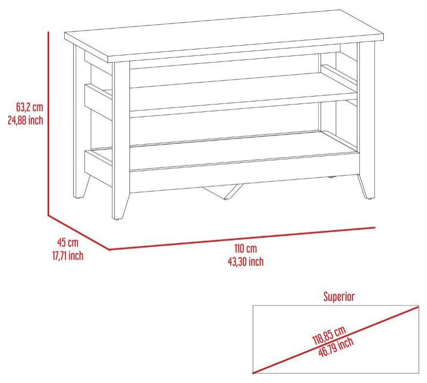 Mason Storage Bench, Light Oak