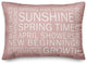 Pink Spring Sayings 20x14 Spun Poly Pillow
