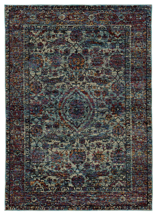 Oriental Weavers Andorra Blue/ Purple Oriental Indoor Area Rug 5'3"X7'3"