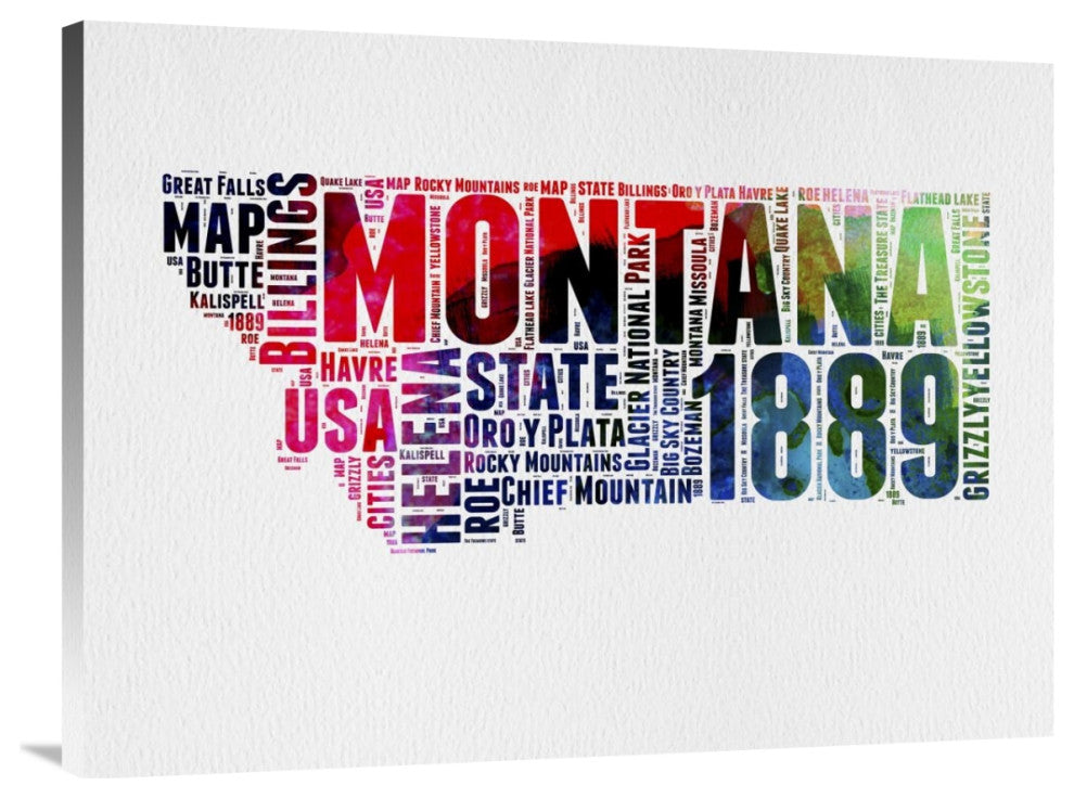 "Montana Word Cloud 2" Fine Art Print