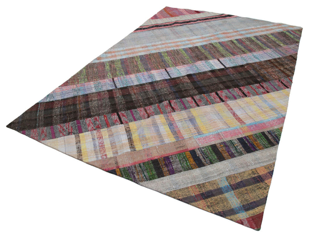 Rug N Carpet - Handmade Turkish 6' 6'' x 10' 0'' Unique Patchwork Kilim Rug