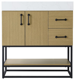 Home Living 32" Single Bathroom Vanity, Honey Brown