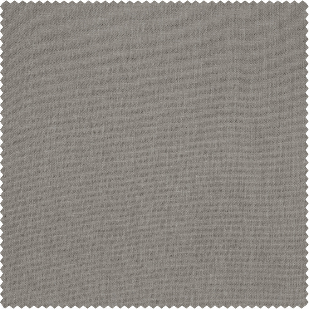 Navajo Cream Monochromatic Faux Linen Room Darkening Fabric Sample, 4Wx4L