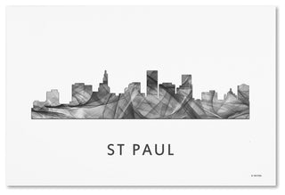 Marlene Watson 'St Paul Minnesota Skyline' Canvas Art, 47x30