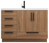 Carla 48" Freestanding Bathroom Vanity, Rosewood
