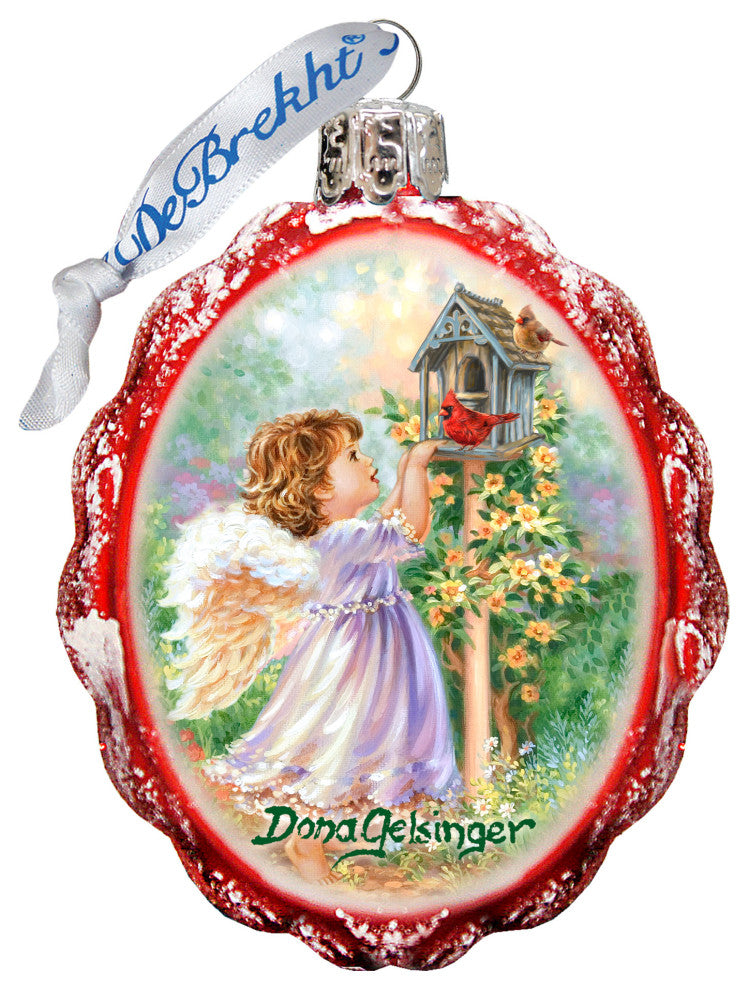 Angels Are Near Mercury Glass Ornament