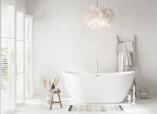 Igor 72" Soaking Bathtub, Glossy White With Brushed Nickel Trim