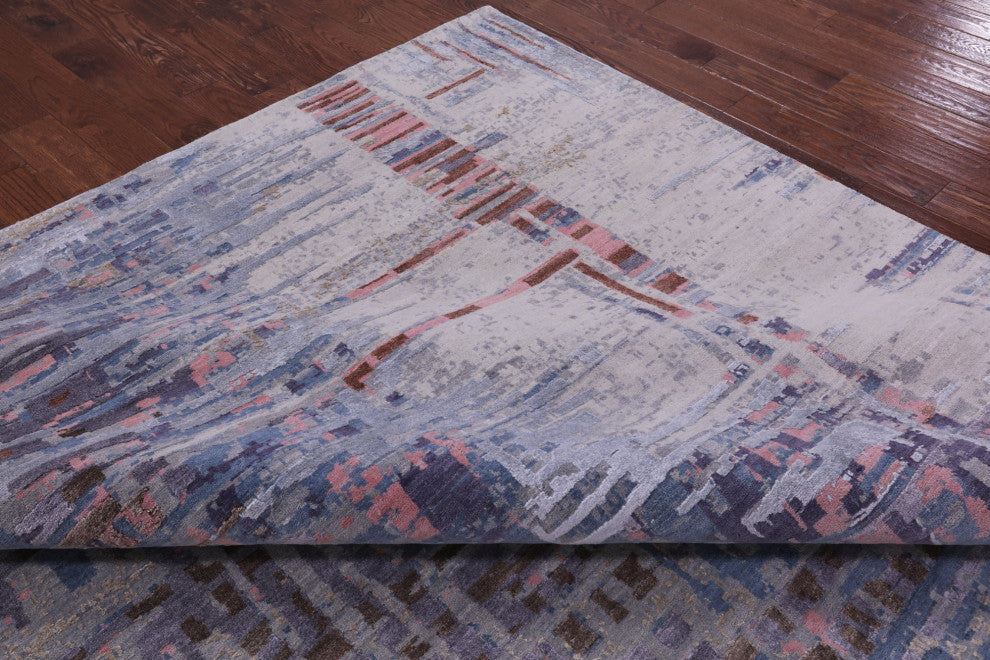 Wool & Silk Abstract Handmade Rug 12' 1" X 15' 2" - Q14859