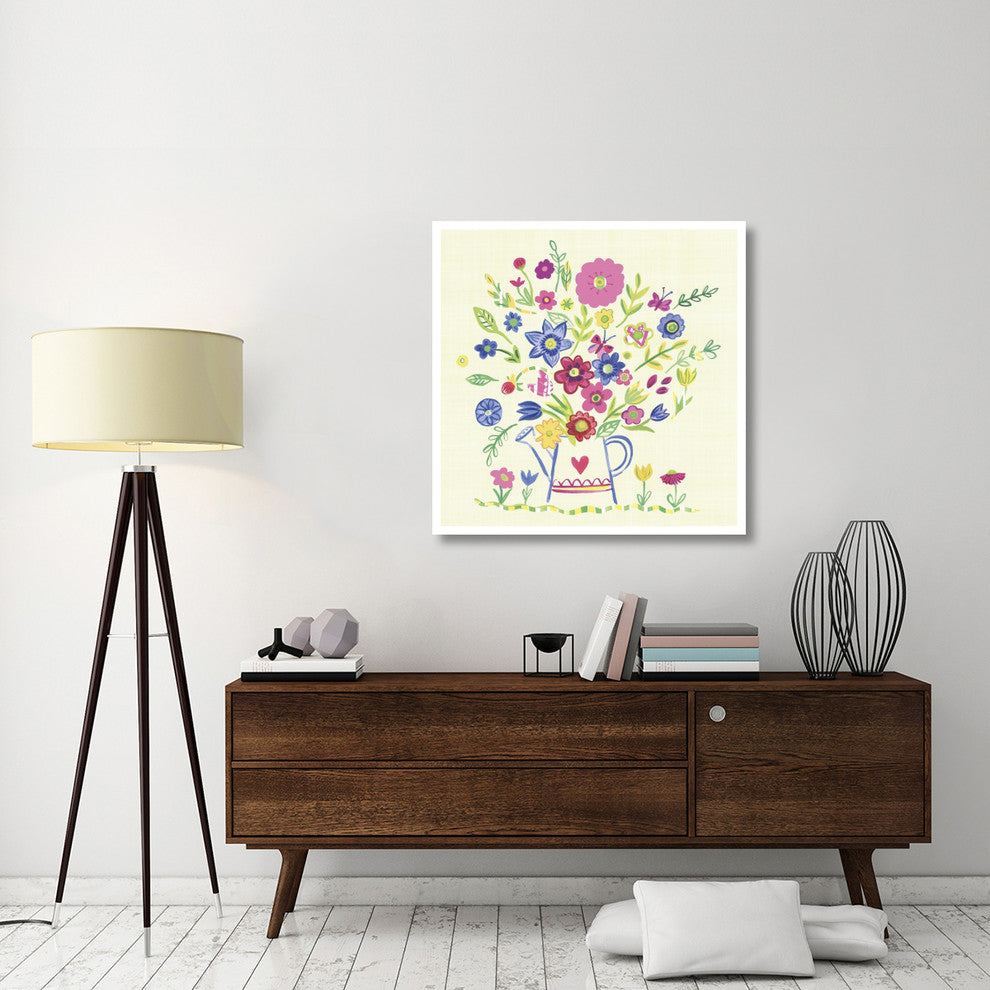 "Pastel Summer Florals III" Digital Paper Print by Farida Zaman, 38"x38"