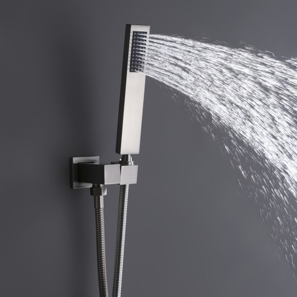Givingtree Wall Mounted Square Rainfall Shower System with Valve 10 in