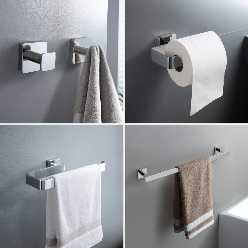 Blaze 5 Piece Bathroom Hardware Set, Chrome