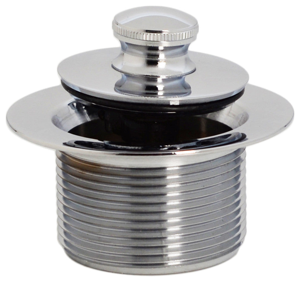 Direct Connect Overflow With Tip-Toe Trim And 2-Hole Overflow Cover, Polished Chrome