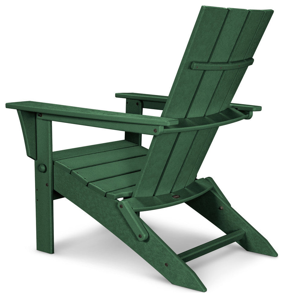 Polywood Quattro Folding Adirondack, Green