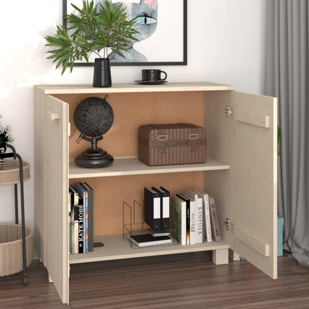 vidaXL Sideboard Buffet Cabinet with Storage HAMAR Honey Brown Solid Wood Pine