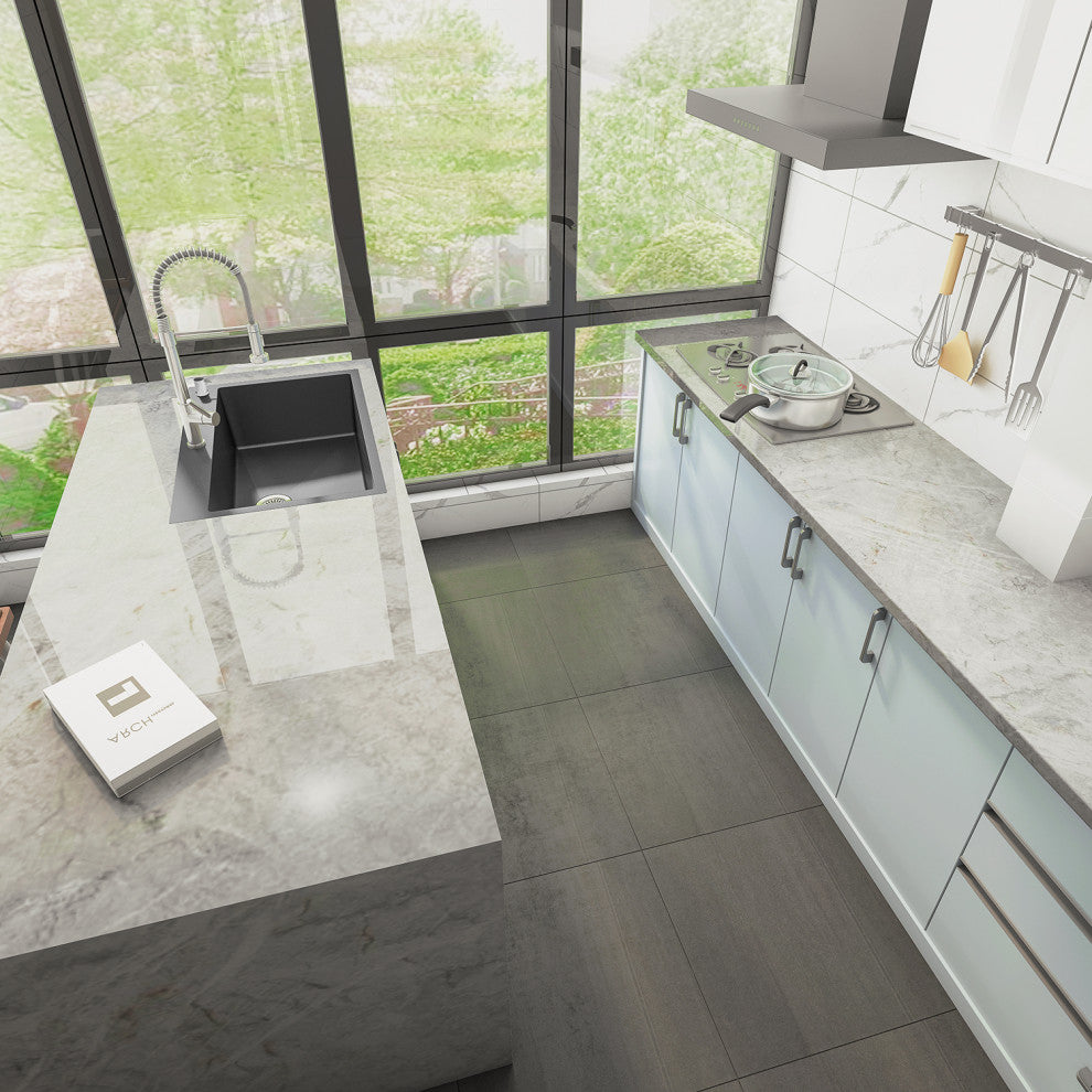 Sinber Single Bowl Kitchen Sink with 304 Stainless Steel Black Finish, 33"x22", Drop-in